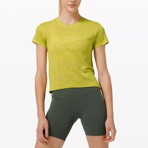 NWT Lululemon Train to Be Short Sleeve Camo